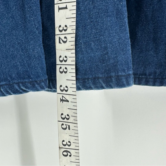 CALVIN KLEIN Vintage Sport Women's Size 14 Cotton Denim Jean Maxi Skirt … - Picture 4 of 10